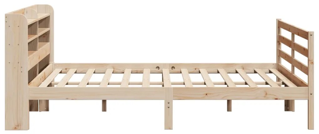 Estrutura de cama com cabeceira 200x200 cm pinho maciço