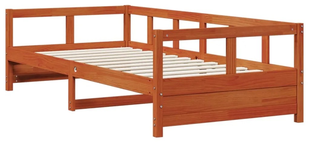 Sofá-cama sem colchão 90x200 cm pinho maciço castanho-mel
