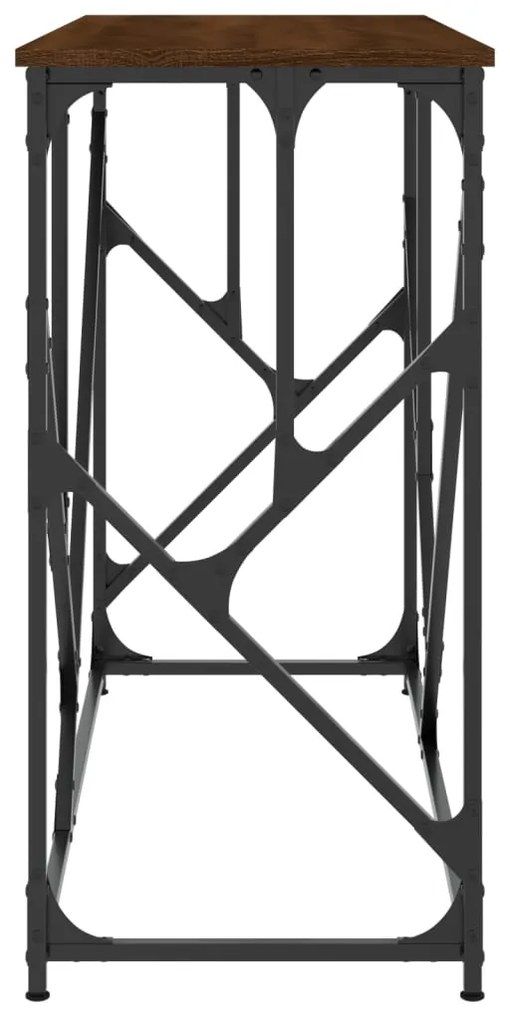 Mesa consola 100x40x80cm derivados de madeira carvalho castanho