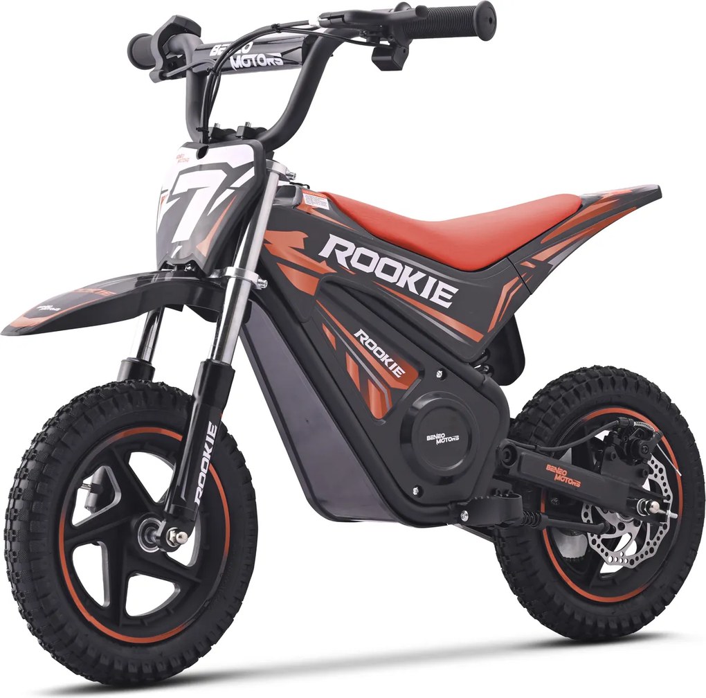 Mota elétrica para crianças ROOKIE 24 V (12"), bateria de lítio, motor sem escovas de 250 W, travão de disco Vermelha
