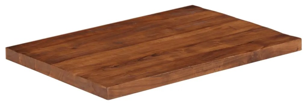 Tampo de mesa retangular 80x50x2,5 cm madeira recuperada maciça