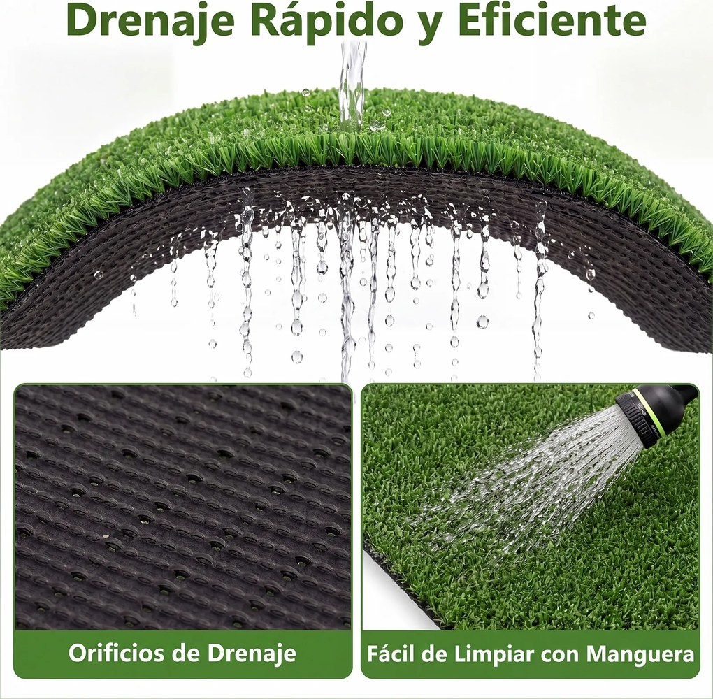 Relva Artificial para Terraço altura 7 mm, 5 x 1 m, Jardim e Interior, Resistente ao Desgaste, Verde