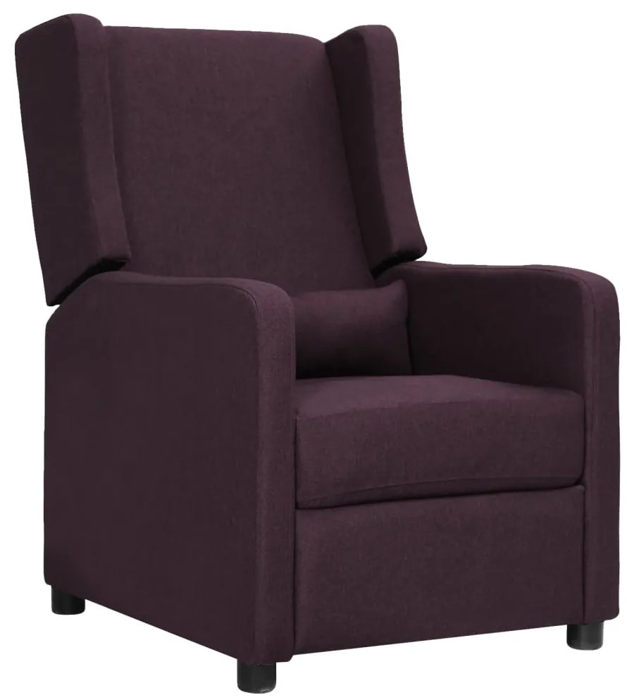 vidaXL Poltrona reclinável tecido roxo