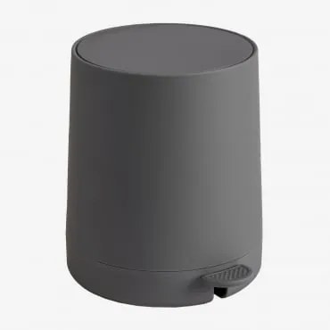 Lixeira Com Tampa E Pedal Garanis Cinza Níquel - Sklum