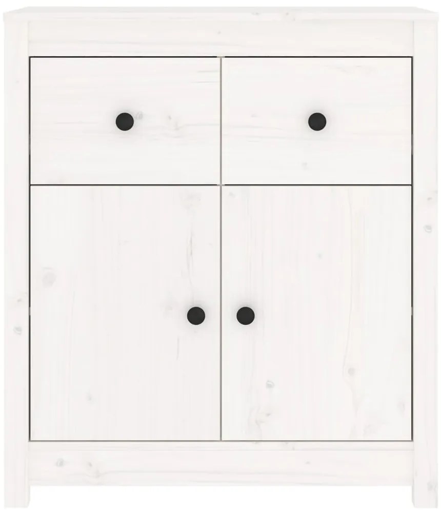 Aparador 70x35x80 cm madeira de pinho maciça branco