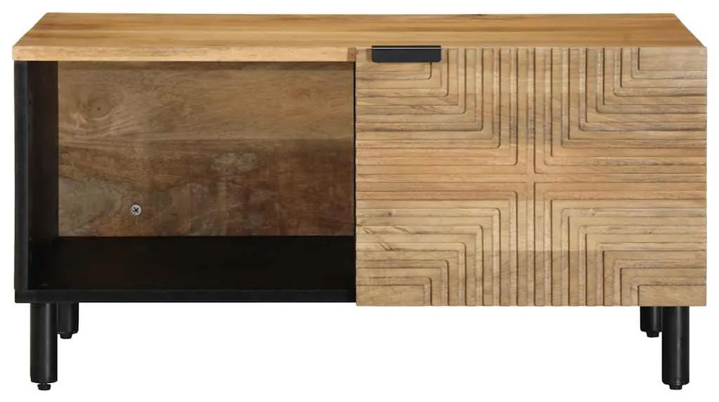 Mesa de centro castanho 80x50x40 cm madeira de mangueira maciça
