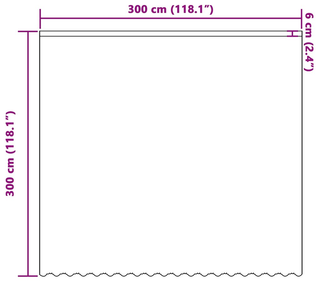 Cortina de Renda com cortinas Floral Branco 300 x 300 cm Poliéster