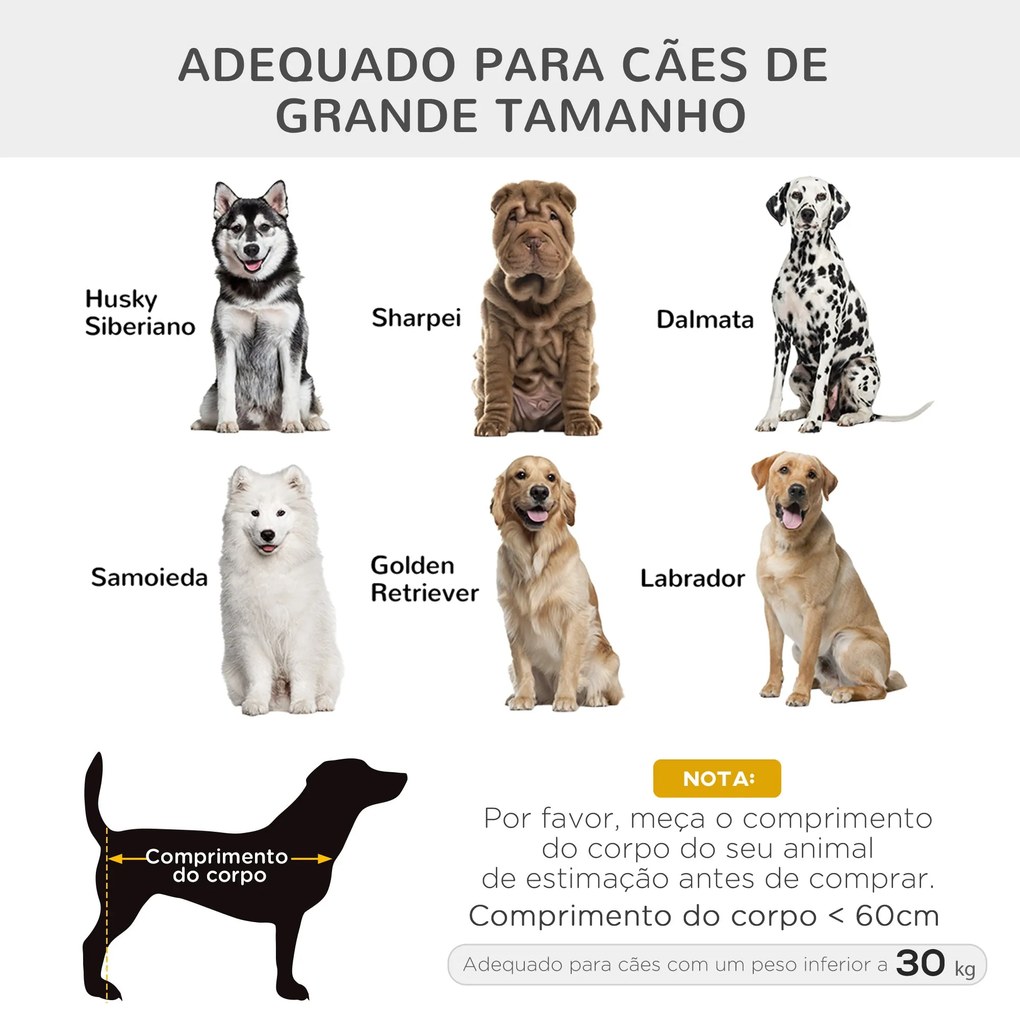 PawHut Cama Elevada para Cães Pequenos Médios Cama para Animais de Est