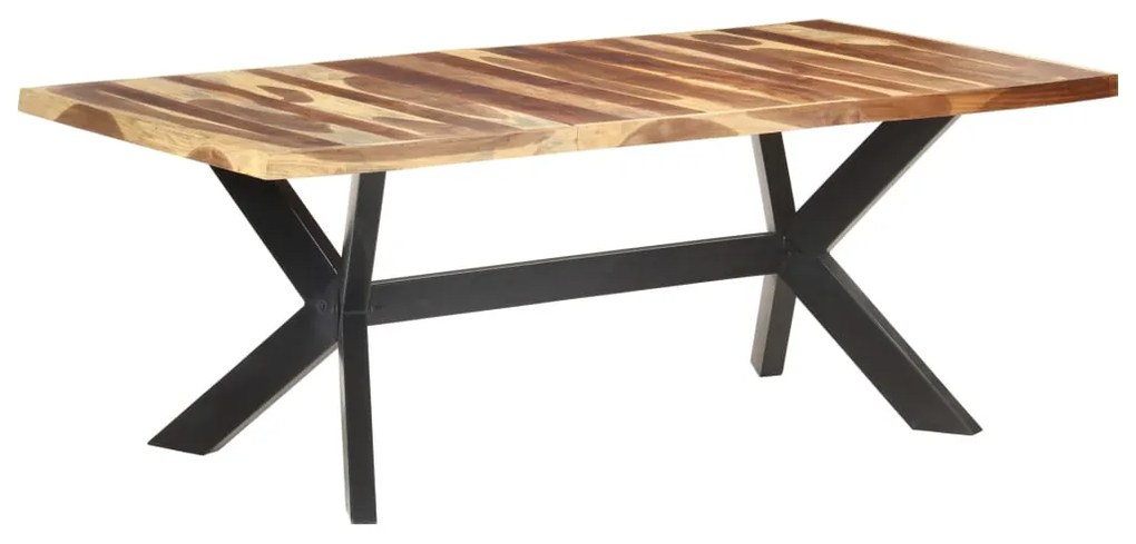 Mesa de jantar 200x100x75 cm madeira maciça c/ acabamento a mel