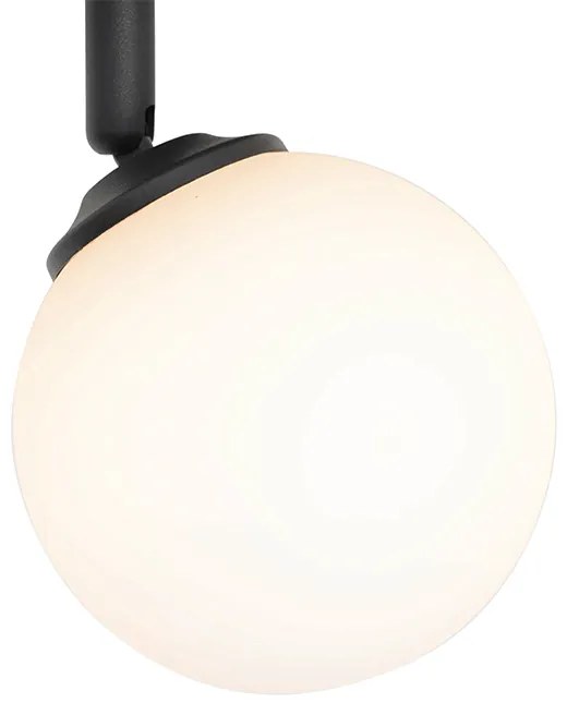 Projetores modernos pretos com vidro opalino e interruptor - Atenas