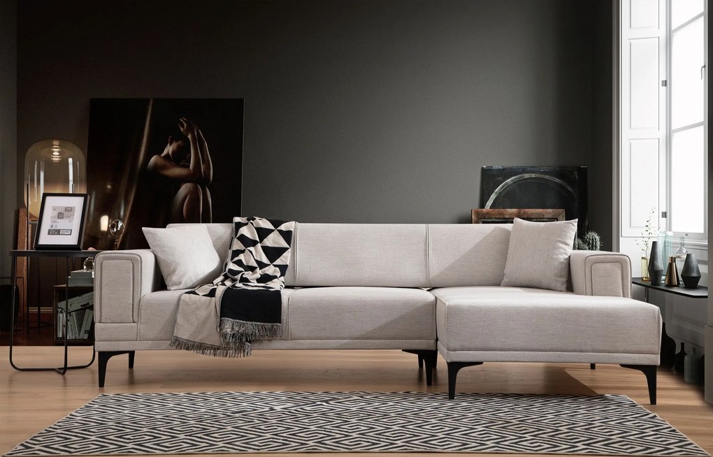 Sofá-Cama de Canto Horizon – Ecru – 250x140 cm