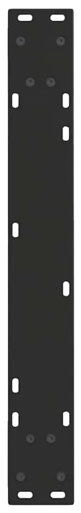 Pernas para mesa de jantar em V, 2 peças, pretas, 70x(72-73,3) cm, aço