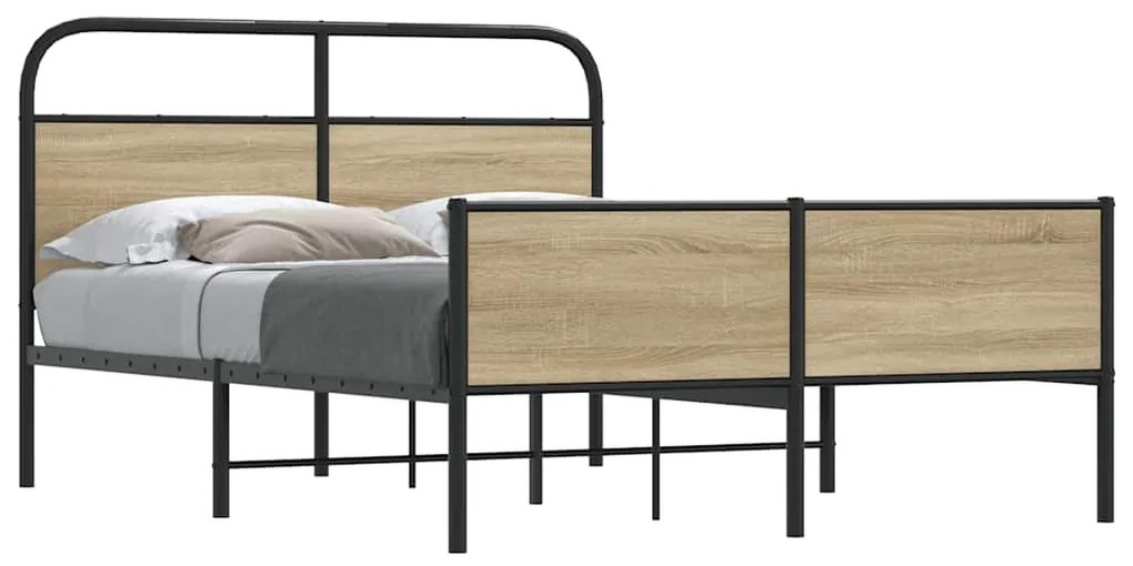 Estrutura cama s/ colchão derivados de madeira carvalho sonoma