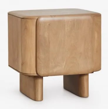 Pack De 2 Mesas De Cabeceira Retangulares 50x45 Cm Em Madeira De Manga Miller Madeira De Manga - Sklum