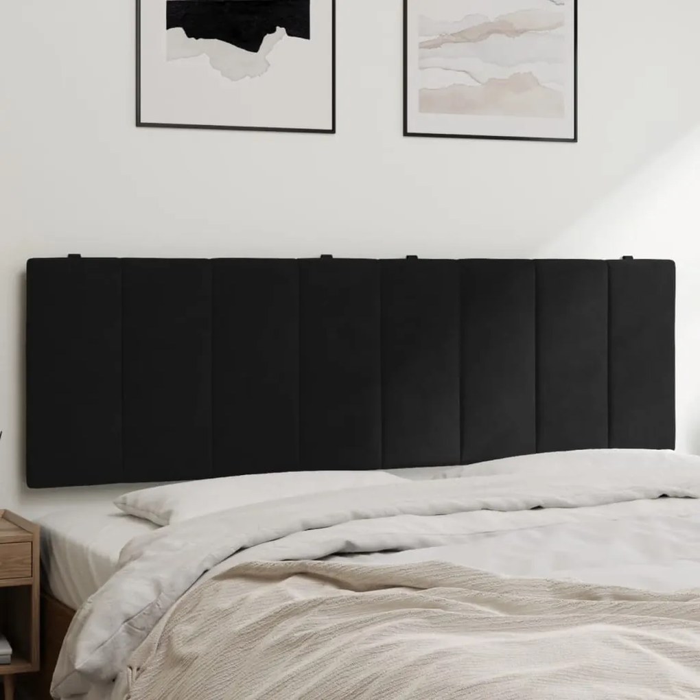 Almofadão de cabeceira 160 cm veludo preto
