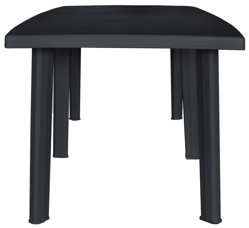 Conjunto de jantar de exterior 11 pcs plástico antracite
