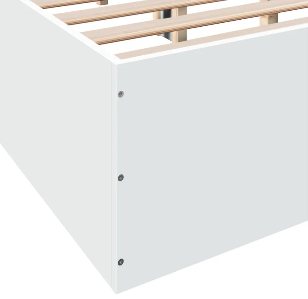 Estrutura de cama 150x200 cm derivados de madeira branco
