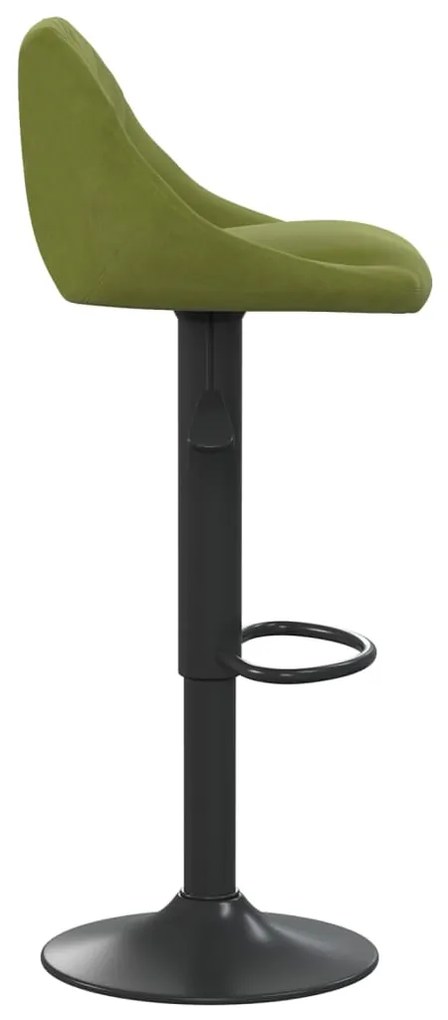 Bancos de bar 2 pcs veludo verde-claro