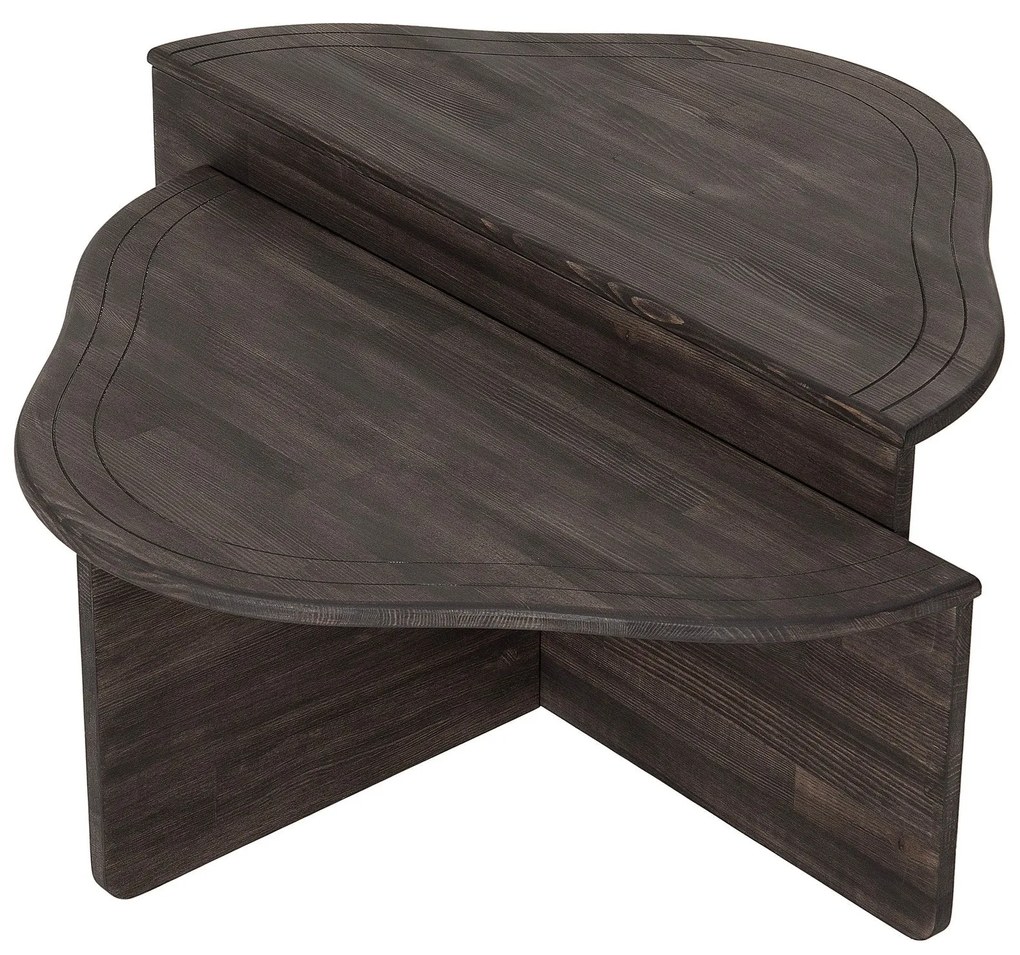 Mesa de Café Altopiano - Antracite - 90cm x 40cm x 45cm &amp; 90cm x 32cm