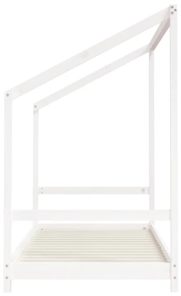 Estrutura de cama infantil 90x190 cm pinho maciço branco