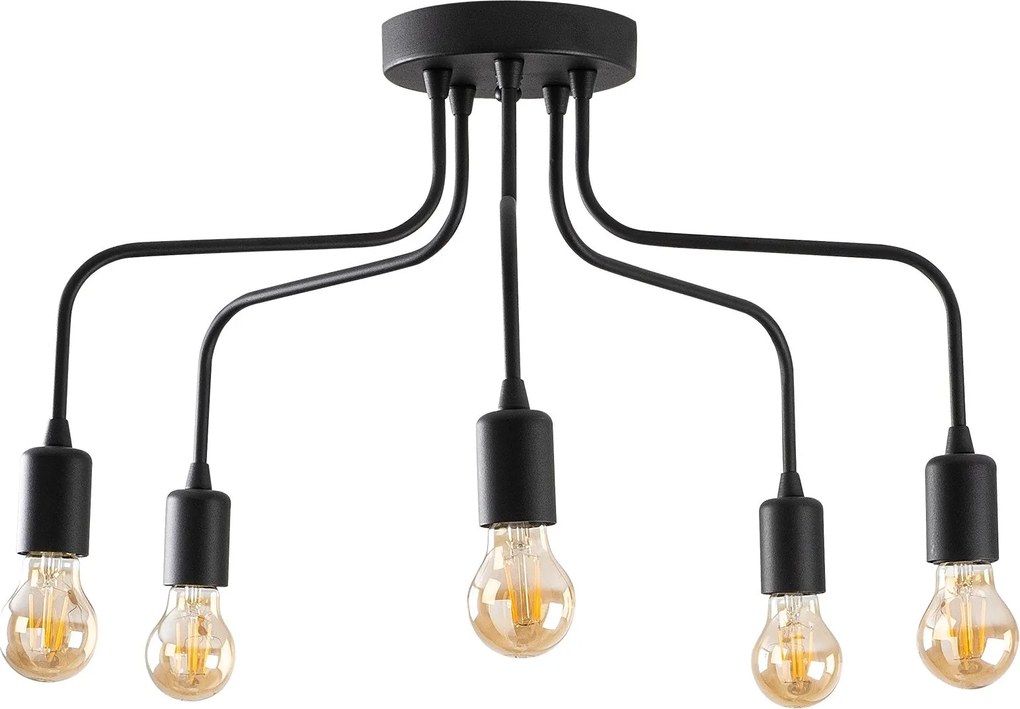 Candeeiro de Teto Candelabra – Preto – 59 x 59 cm