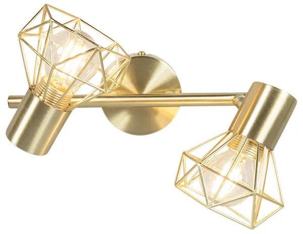 Projetores Art Deco em latão inclináveis e rotativos 2-luzes - Mosh Moderno
