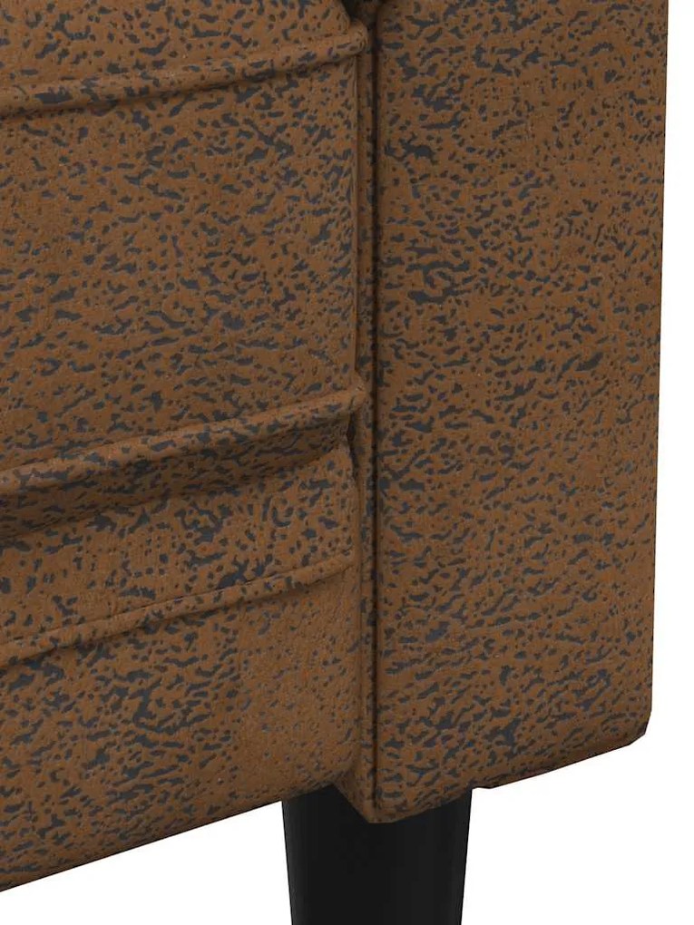 Sofá chesterfield tecido castanho
