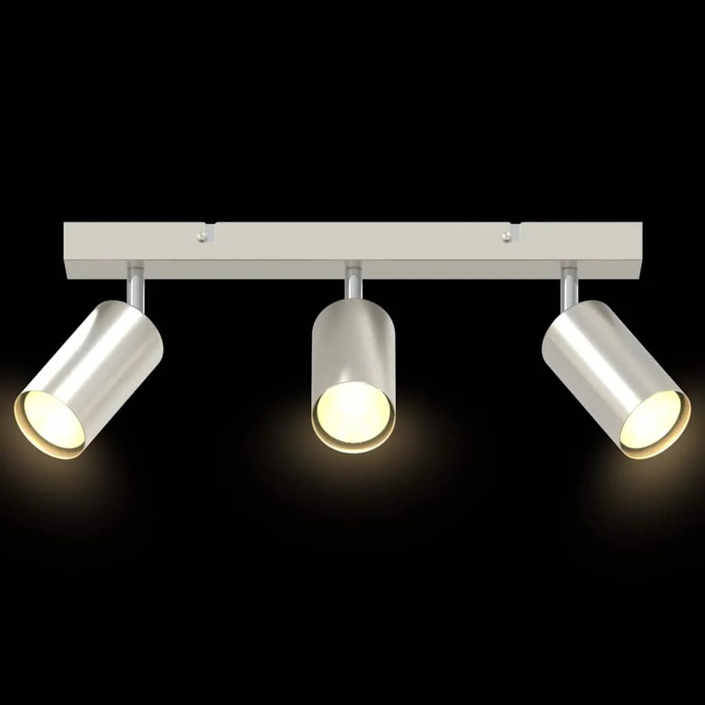 Spotlight de Teto 3 Direções Ajustável Níquel Escovado GU10