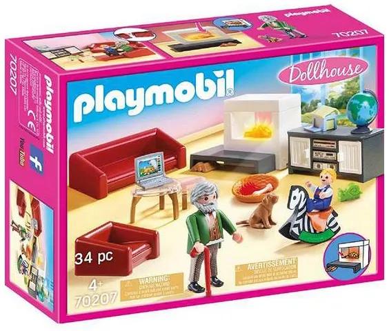 Playset Dollhouse Living Room Playmobil 70207 (34 pcs)