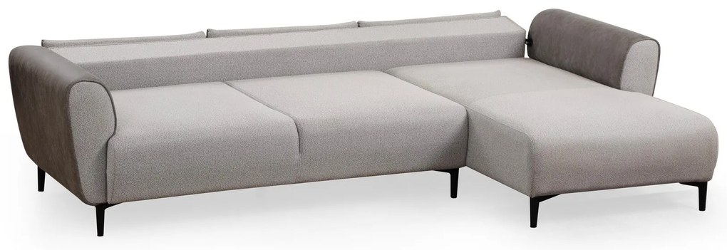 Sofá-Cama de Canto Aren – Cinzento – 150 x 260 cm