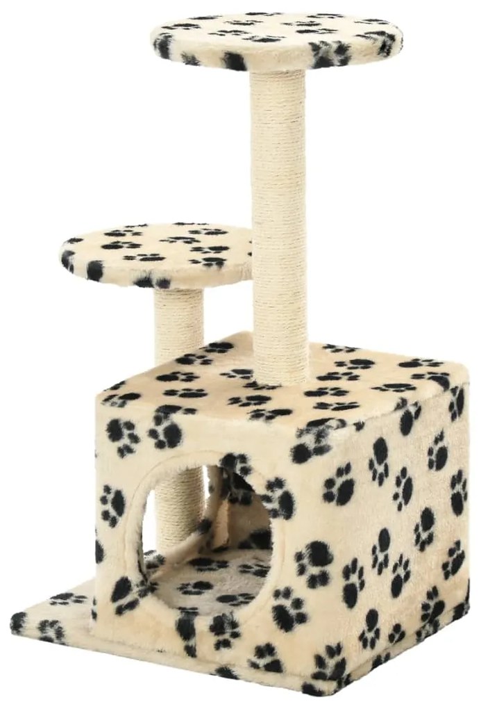 Árvore para gatos c/postes arranhadores sisal 60 cm bege