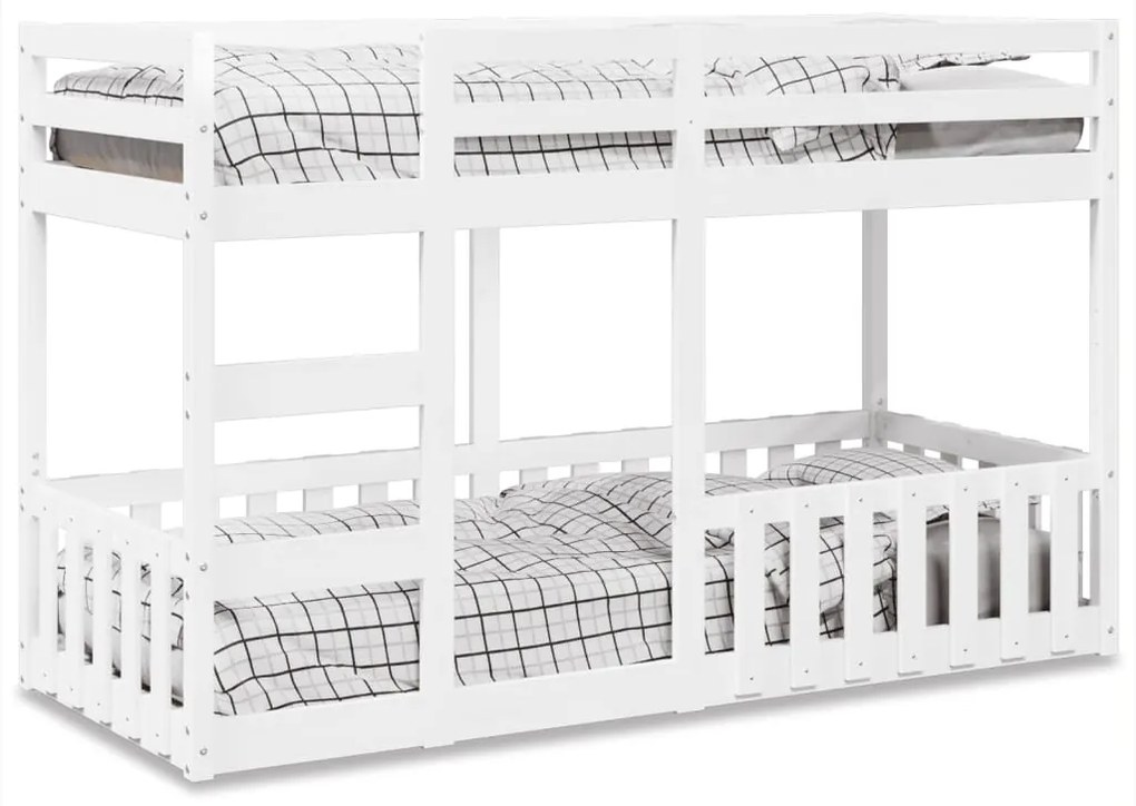 vidaXL Beliche 75x190 cm madeira de pinho maciça branco