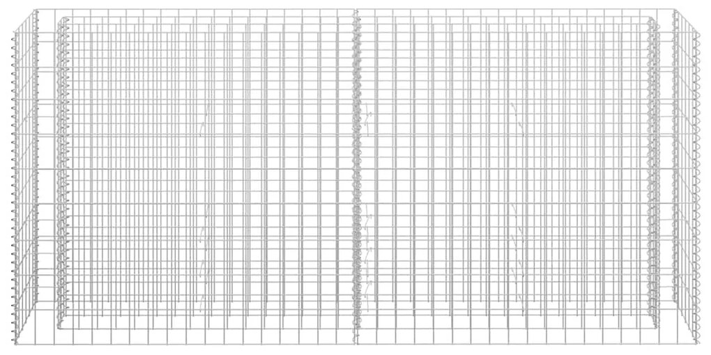 Canteiro elevado/cesto gabião 180x30x90 cm aço galvanizado