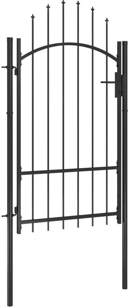 Portão de jardim 1x2,2 m aço preto