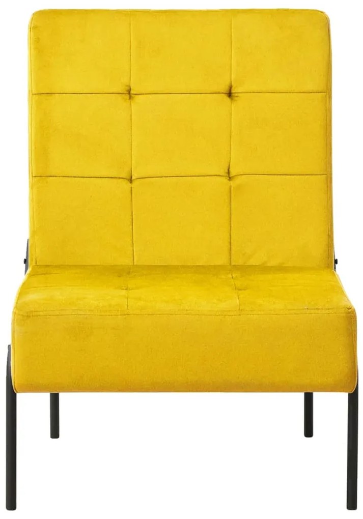 Cadeira de descanso 65x79x87 cm veludo amarelo mostarda