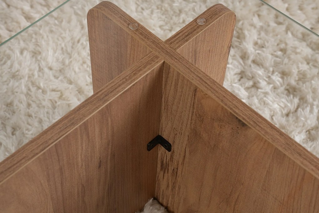 Mesa de Café Flavio - Pinho Atlântico - 105x30x65 cm