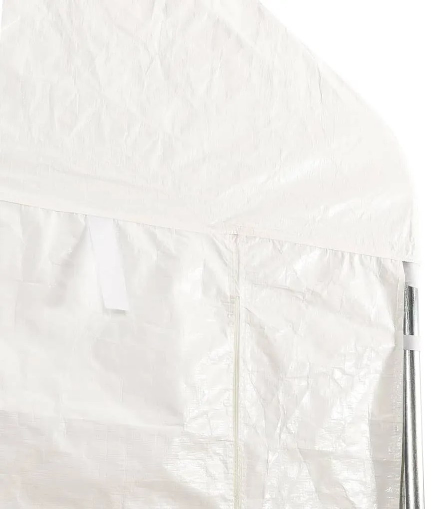 Gazebo com telhado 5,88x2,23x3,75 m polietileno branco