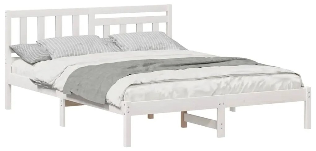 Estrutura da Cama com cabeceira Branco 160 x 200 cm