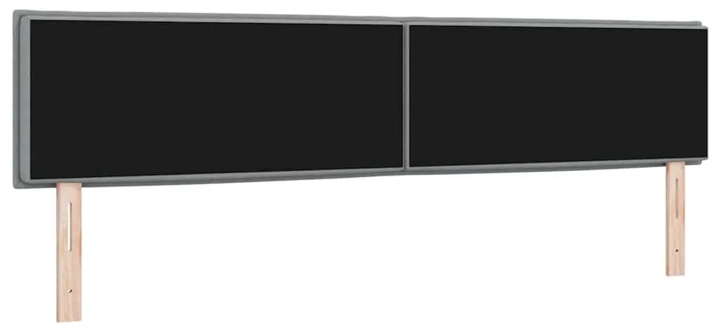 Cabeceira vidaXL Design Linhas Cinza Claro 200 cm Tecido