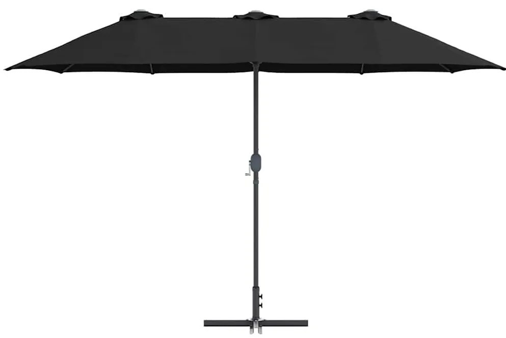 Guarda-sol de Jardim Preto 380 x 196 x 235 cm