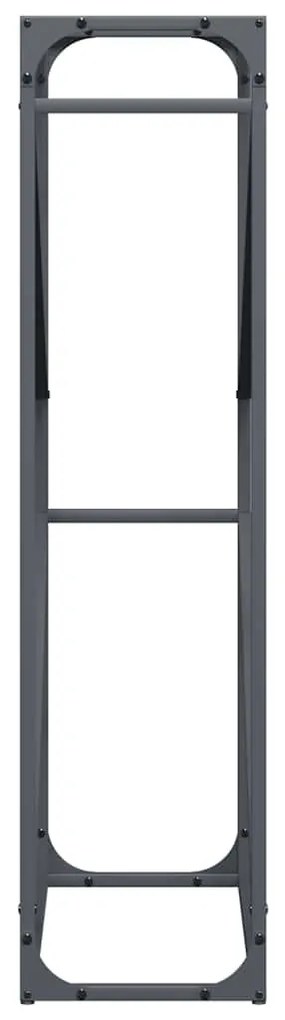 Suporte para lenha 60x25x100 cm aço laminado a frio antracite