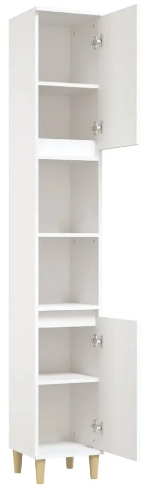 Armário casa de banho 30x30x190 cm derivados de madeira branco