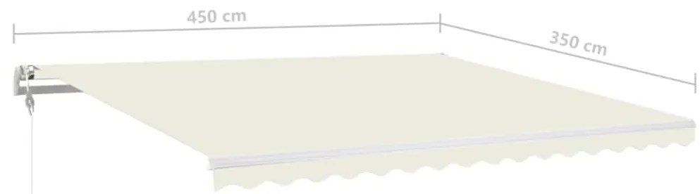 Toldo automático com LED e sensor de vento 450x350 cm cor creme