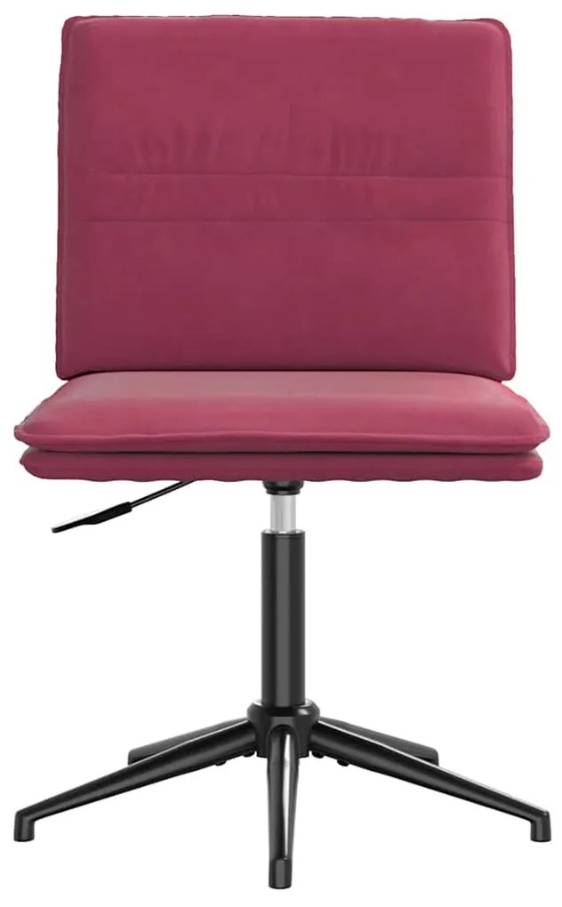 Cadeiras de jantar 6 pcs veludo vermelho tinto