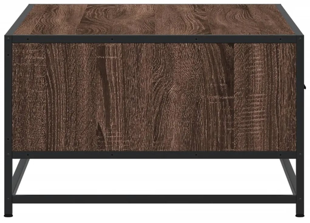 Mesa centro 90x57x35 cm deriv. madeira/metal carvalho castanho