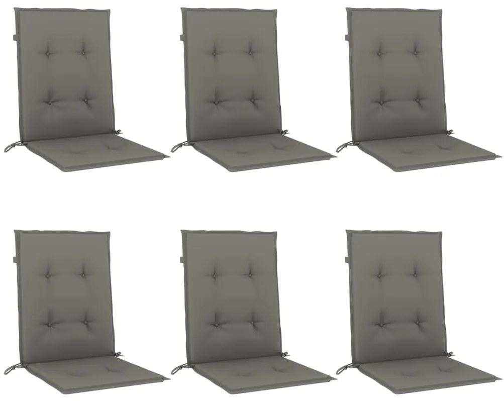 Almofadões lombares cadeiras 6pcs 100x50x4 cm mesclado tecido