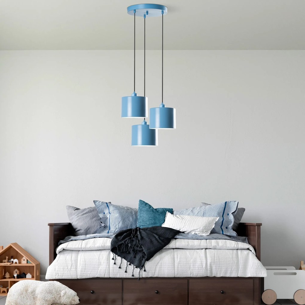 Chandelier Duz – Azul Claro – Diâmetro 45 cm