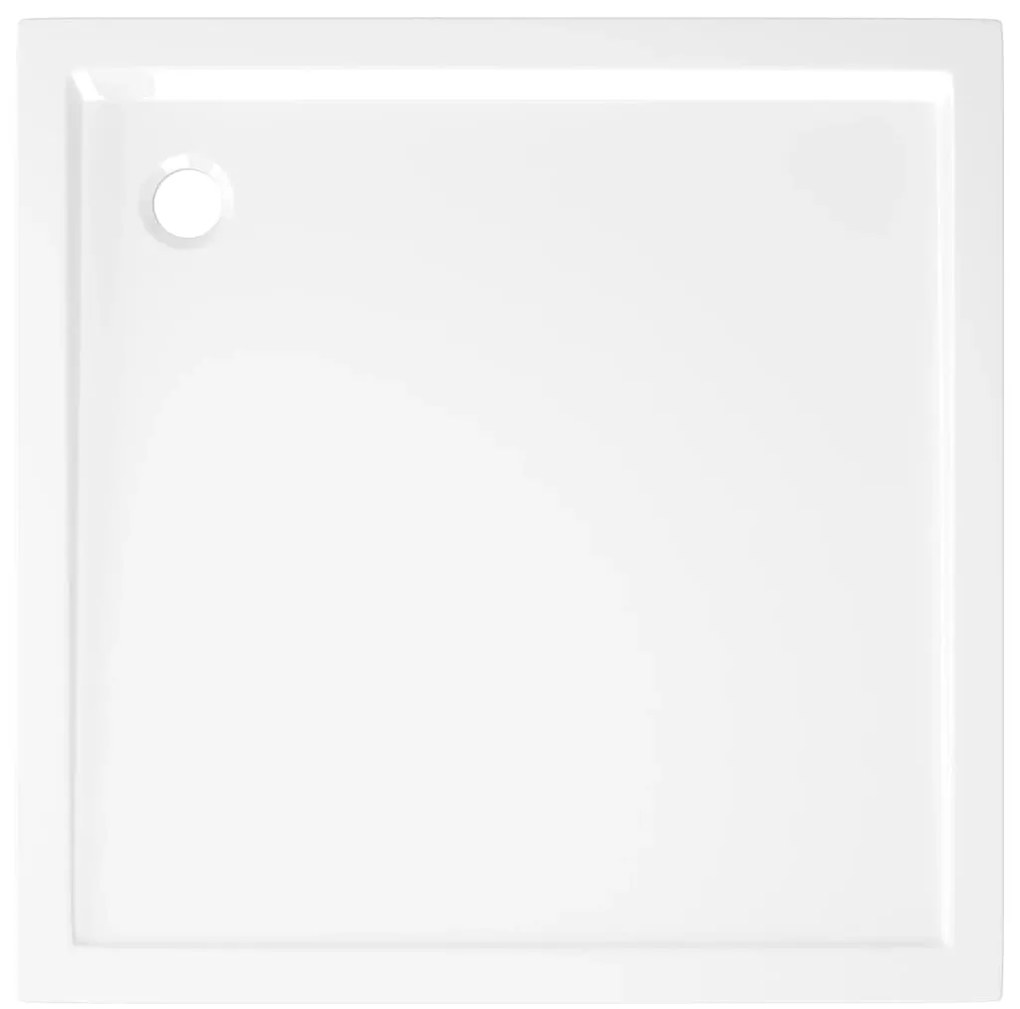 Base de Chuveiro Quadrada Branco - 90x90 cm - ABS - Design Moderno