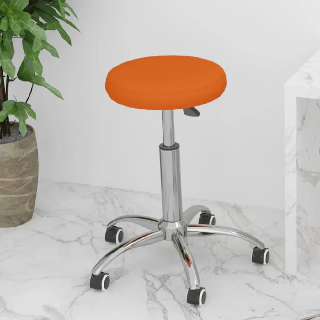 333158 vidaXL Cadeira de escritório giratória couro artificial laranja