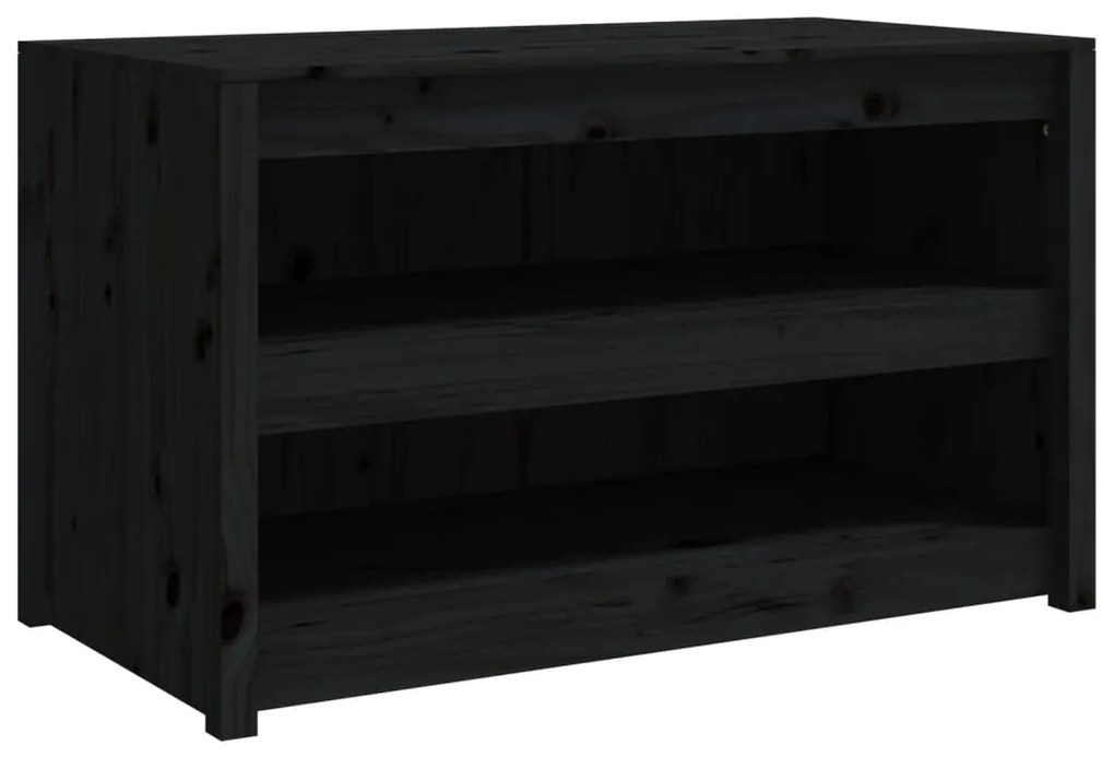 Armários de cozinha para exterior 2 pcs pinho maciço preto